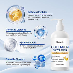 Lotion corporelle au collagène hydratante en profondeur, anti-âge, anti-rides, blanchissante, éclaircissante, crème réparatrice pour peaux abîmées par le soleil - Product Image 4