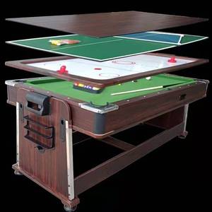 <span class=keywords><strong>Tavolo</strong></span> <span class=keywords><strong>Multigioco</strong></span> Rotante 4-in-1 da 8FT, Nuovo Design alla Moda, con <span class=keywords><strong>Biliardo</strong></span> Carom/Air Hockey/Tennis/<span class=keywords><strong>Biliardo</strong></span> Portatile, Struttura in MDF - Product Image 3