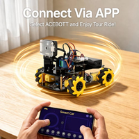 Kit de Robot Éducatif ACEBOTT STEM avec IA et Vision, Voiture ESP32 4x4 DIY, Codage Python, Robot IA pour l'Éducation des Enfants, Compatible Arduino