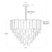 Lustre suspendu en verre givré Golden Villa, hauteur réglable, LED moderne, luminaire suspendu personnalisé pour l'intérieur