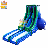 Toboggan aquatique gonflable écologique de 5,5 m de haut pour tout-petits, en PVC souple et sûr de 0,55 mm, conception à faible hauteur, garantie de 3 ans