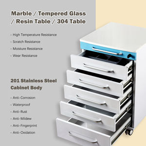 Meuble de cabinet <span class=keywords><strong>dentaire</strong></span> mobile pour <span class=keywords><strong>clinique</strong></span> <span class=keywords><strong>dentaire</strong></span> avec étagères à tiroirs multiples Rangement organisé des instruments - Product Image 6