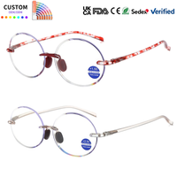 Nouvelles lunettes de lecture sans monture pour femmes, TR90 ultra-légères, anti-lumière bleue, claires, haute définition, pour presbytes