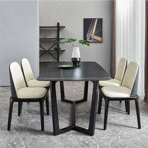 <span class=keywords><strong>Noir</strong></span> En Pierre Frittée Dinninig <span class=keywords><strong>Table</strong></span> En Gros Avec Faible Quantité Minimale De Commande - Product Image 5