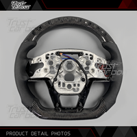 Volant en fibre de carbone personnalisé avec poignée en cuir pour Ford Mustang 7ème génération S650 Dark Horse GT GTD Shelby Coupé 2024-2026