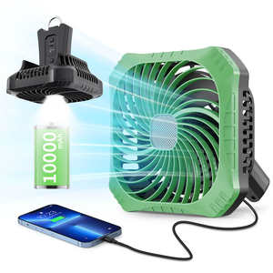Ventilateur de bureau haute puissance, rechargeable par USB, silencieux, portable, pour l'extérieur - Product Image 1