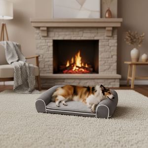 <b>Pet</b> Dog Bed cat Bed Double-layer Orthopedic Foam Plush <b>Sofa</b> Bed Suitable for Orthopedic Dogs Suitable for Both Dogs and Cats - Product Image 2