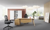 Poste de travail I Cloud avec armoire latérale, bureau double moderne avec armoire latérale intégrée, prise intégrée et passe-câbles