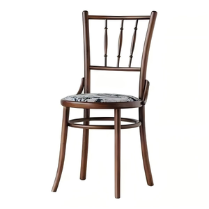 Ensemble table et chaises de salle à manger en bois de hêtre style campagnard américain, design moderne, mobilier de restaurant, luxe léger, imprimé, sans assemblage - Product Image 6