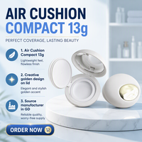 Boîtier vide compact pour coussin d'air 13g, avec miroir à rabat magnétique, pour BB, CC, fond de teint, crème et anticernes, OEM ODM, direct usine