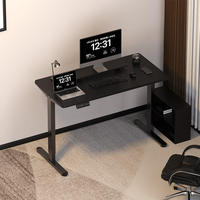 Bureau debout électrique ergonomique, hauteur réglable, structure en acier inoxydable, design moderne convertible et extensible
