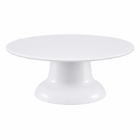 Ensemble de Présentoirs à Gâteaux en Mélamine Effet Céramique – Collection de Plats Ronds pour Service et Présentation de Desserts
