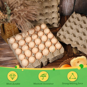 Contenitore per 30 Uova in Cartone, Vassoio Piatto per Uova, Scatole di Cartone per Mercato Agricolo, Cucina Domestica, Contenitore in Carta per Conservazione e Imballaggio - Product Image 4