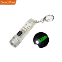 Mini linterna LED con hebilla, luz LED roja UV, recargable vía USB, táctica, llavero, lámpara de bolsillo, resistente al agua para exteriores