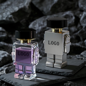 Nuevo Diseño 2026, Botella de <span class=keywords><strong>Perfume</strong></span> Estilo Cyberpunk, Botella de Vidrio Vacía con Forma de <span class=keywords><strong>Robot</strong></span>, Caja Personalizable / Logotipo / Color Disponible, 30 ml - Product Image 1