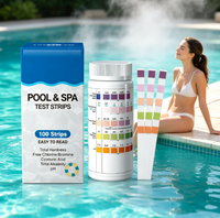 Offre Spéciale : Kit de 100 bandelettes de test 5-en-1 pour l'eau de piscine et de spa (pH, Bromure, Chlore, Dureté)