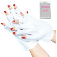 Masque pour les mains sèches et gercées avec bouts de doigts amovibles, masque réparateur pour les mains de salon de beauté SPA, gants de manucure