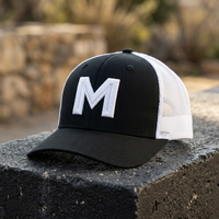 Gorras Trucker Personalizadas de Alta Calidad de 5 Paneles con Letras Bordadas en 3D y Logotipo en Relieve, Gorra de Béisbol Bicolor con Cierre a Presión para Hombre