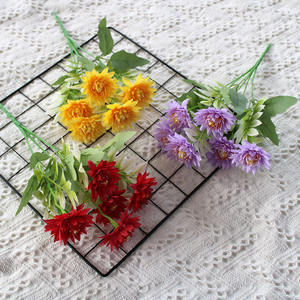 Ramo de Flores Artificiales, Ramillete Pequeño de <span class=keywords><strong>Echeveria</strong></span>, Flores de Seda de Exportación, Decoración Sencilla para el Hogar, Decoración Suave, Cola de Fénix, Crisantemo - Product Image 5