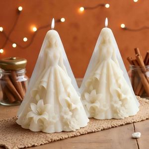 Molde de Silicona para Velas con Forma de Vestido de Novia - Herramienta Ecológica y Desechable para Hacer Velas DIY - Product Image 6