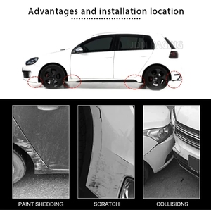 1 Par de Difusores de Parachoques Trasero para Coche TL de 48cm, Negros, Protector Antirrayas para Esquinas Laterales - Product Image 6