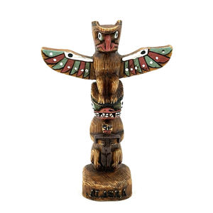 Poteaux totémiques <span class=keywords><strong>du</strong></span> <span class=keywords><strong>Canada</strong></span> personnalisés monuments culturels Souvenir Colombie-Britannique Alaska <span class=keywords><strong>Canada</strong></span> résine autochtone Thunderbird Totem Pole - Product Image 1