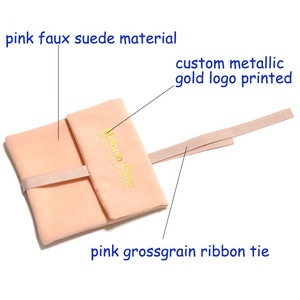 Nouveauté : Pochette à bijoux en tissu suédé rose pêche, style coquille, pour boucles d'oreilles et bijoux, inspirée Instagram - Product Image 4