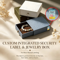 Boîte à bijoux magnétique en gros avec authentification par code QR, boîte cadeau anti-contrefaçon personnalisée pour bagues, logo de marque