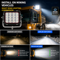 Luces de Trabajo LED Impermeables de 160W, Cuadradas de 7 Pulgadas, para Minería, Tractores, Remolques, Equipos de Ingeniería y Camiones