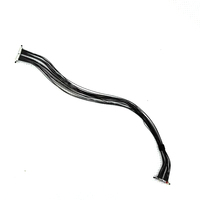 Harga Pabrik UL1354 32AWG Kabel Koaksial LVDS Rakitan 200MM Abu-abu DF56-15P Layar Digital Aksesoris Elektronik