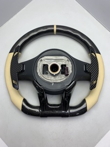 Volant en fibre de carbone, cuir perforé beige, style <span class=keywords><strong>Brabus</strong></span> pour Mercedes AMG G63X156C217W205 X117, intérieur de luxe assorti - Product Image 6