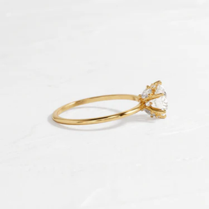 Bague de fiançailles en or massif 14k 18k avec diamant de laboratoire certifié IGI CVD HPHT pour femme, 2ct 3ct VVS, bijoux sur mesure - Product Image 2