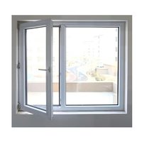 Ventana Abatible Moderna de PVC que Ahorra Espacio, de Acero Inoxidable para Dormitorio/Apartamento, Alternativa a la Abatible y Giratoria, con Cierre Multipunto, Probada por SGS