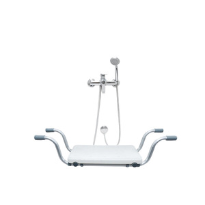 Chaise de douche en alliage d'aluminium blanc, antidérapante, largeur réglable, pour personnes âgées et femmes enceintes, équipement de sécurité pour la salle de bain - Product Image 1
