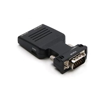 Convertisseur compatible 1080P HD, entrée femelle vers sortie audio VGA mâle, adaptateur Plug and Play