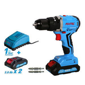 FIXTEC Taladro Inalámbrico de 20v Sin Escobillas, Juego de Herramientas Eléctricas, Taladro Percutor de Iones de Litio, Destornillador con Kit de Batería Combinado - Product Image 3