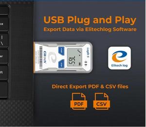 USB Digital <b>Temperature</b> <b>Controller</b> Data Logger Stainless Steel External Probe Reusable Recorder OEM Shadow Data 32000 Points - Product Image 5