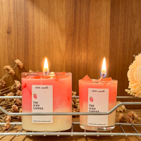 Bougie parfumée au café glacé naturel bio, faite à la main, couleur personnalisable, pour la décoration moderne de la maison, de l'hôtel, du spa, des fêtes
