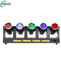 Yinuo Professionnel Double Face Rotation Infinie 10x60W LED RGBW + 8x30W Stroboscope Jaune Doré avec 10x Bandes LED pour Bar KTV Club
