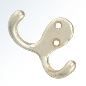 Zinc Alloy <b>Wall</b> <b>Mount</b> Double Prong Hook Multi Purpose <b>Towel</b> Clothing Hanging Hardware For Bathroom Bedroom Entry <b>Wall</b> - Product Image 1
