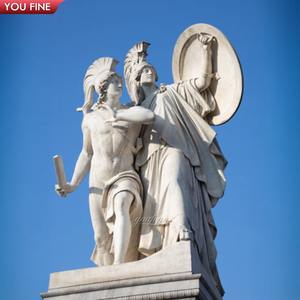 YOUFINE Escultura Clásica de la Diosa Guerrera Atenea en Mármol Blanco para Decoración de Plazas y Villas - Product Image 2