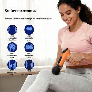 Mini pistolet de massage électrique pour les muscles, portable pour la remise en forme à domicile, relaxation du cou, des épaules et du corps, nouveau style avec plusieurs têtes - Product Image 2