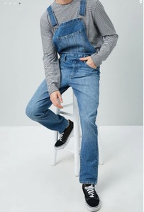 Ohsisa 2025, pantalones vaqueros <span class=keywords><strong>con</strong></span> <span class=keywords><strong>tirantes</strong></span> para hombre, pantalones vaqueros rectos <span class=keywords><strong>de</strong></span> algodón <span class=keywords><strong>con</strong></span> bolsillos a la moda informales <span class=keywords><strong>con</strong></span> cremallera, Mono vaquero general - Product Image 5