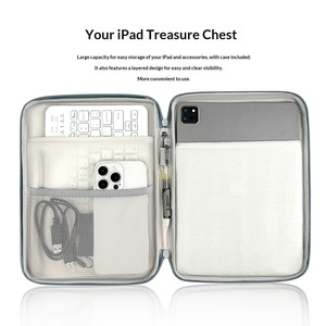 กระเป๋าใส่แท็บเล็ตหนัง PU ใช้ได้กับ iPad สำหรับ; กระเป๋าหิ้วแบบพกพาพร้อมซับในบุนวมสำหรับจัดเก็บและป้องกัน ผลิตในประเทศจีน - Product Image 1