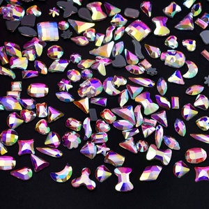 OLeeya Vente en gros d'usine Verre de qualité K9 1440 pièces Formes fantaisie Cristal AB Hot Fix Strass pour la décoration d'ongles - Product Image 1