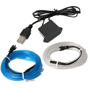 <span class=keywords><strong>Fil</strong></span> électroluminescent super <span class=keywords><strong>lumineux</strong></span> clignotant, néon EL, 10 couleurs, DC3V/DC12V/AC110V-220V, avec onduleur, flexible, découpable, en PVC - Product Image 1