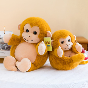 Peluche singe doré ultra doux, adorable, à câliner, personnalisable OEM ODM, vente en gros directe usine pour cadeau enfant - Product Image 2