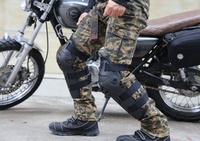 Juego de 4 protectores de rodilla y codo para motocicleta, equipo de protección para motocross y carreras todoterreno.