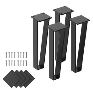 <span class=keywords><strong>Gambe</strong></span> <span class=keywords><strong>per</strong></span> Mobili in Metallo a U Resistenti, Nere, Industriali, con Ottima Capacità di Carico, <span class=keywords><strong>per</strong></span> Tavoli da Caffè e Mobili - Product Image 1