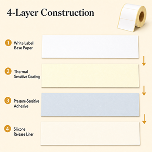 Feuilles de papier autocollantes vierges pour imprimante jet <span class=keywords><strong>d</strong></span>'encre et laser, format A4, 8,5x11 pouces, 2x4 pouces, pour bureau - Product Image 5